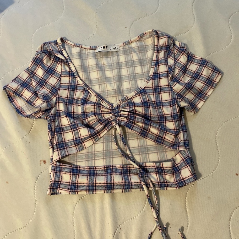 Cute plaid crop top